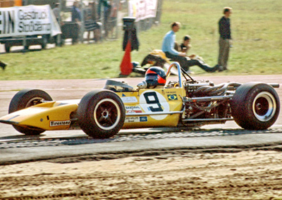 Emerson Fittipaldi in his Lotus 69 at Hockenheim in October 1970. Copyright Jim Culp 2021. Used with permission.