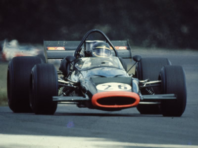 Neil Allen in his McLaren M10B.  The location has not been identified. Copyright Ted Walker 2012. Used with permission.