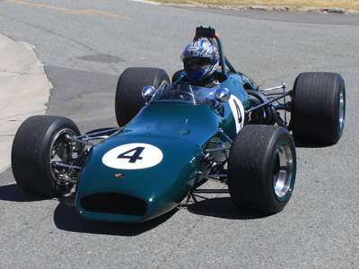 Bob Ilich in his newly-restored Brabham BT30 in 2018. Copyright Chris Gray 2018. Used with permission.