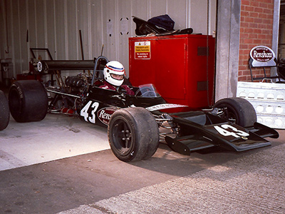Simon Hadfield in Michael Schryver's Lotus 69 at Silverstone in September 1989. Copyright Keith Lewcock 2012. Used with permission.