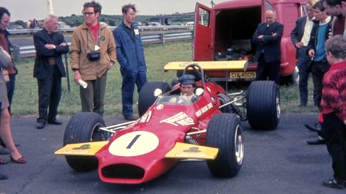 Tommy Reid in his Brabham BT30 at Kirkistown in 1970.  Copyright Julian Massey 2010.  Used with permission.