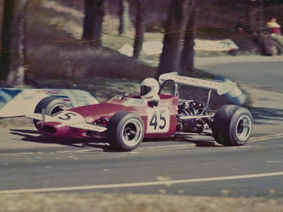 Philip Sandwith hillclimbing his Chevron B17c in the 1970s. Copyright Philip Sandwith 2015. Used with permission.