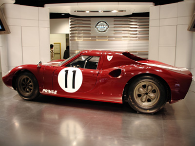 One of the Prince R380s at a Nissan showroom in January 2011. Licenced by MIKI Yoshihito under Creative Commons licence Attribution 2.0 Generic (CC BY 2.0 DEED). Original image has been cropped.