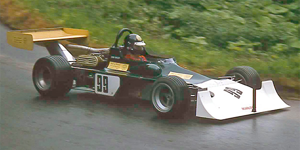 John Bailey in the Martin BM12 at Shelsley Walsh in August 1981, wearing what appears to be a Mallock Mk 16 nose. Copyright Steve Wilkinson 2018. Used with permission.