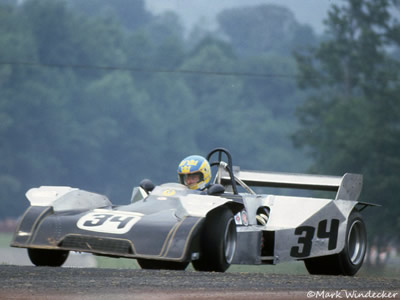 Bertil Roos in his first Chevron B27-based Can-Am car, at Mid-Ohio in 1979. Copyright Mark Windecker 2005. Used with permission.
