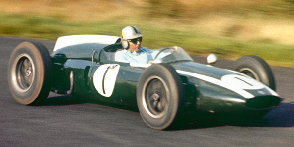 Jack Brabham in his championship-winning Cooper T53 F2-8-60 at Oulton Park in September 1960. Copyright GP Library Limited (licenced by Alamy) 2024. Used with permission.