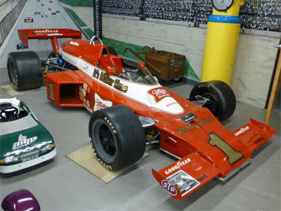 The McLaren M16E show car at Don Smith's "500 Museum of Wheels" in Terre Haute, Indiana, in 2017. Copyright Ian Blackwell 2017. Used with permission.