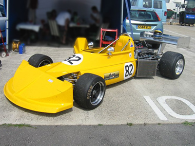 Ian Rimmer's March 76B at Silverstone in July 2006. Copyright Allen Brown 2006. Used with permission.