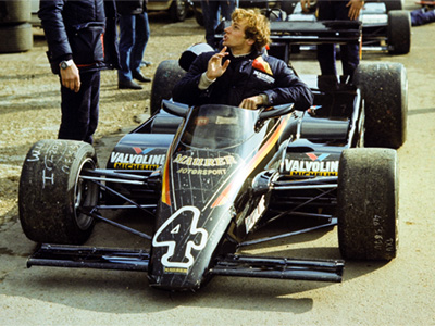 Stefan Bellof's Maurer MM83 at Thruxton in April 1983. Copyright Alan Brown 2024. Used with permission.