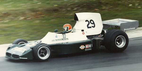 John Nicholson gave his new Lyncar 006 its debut here at the 1974 Race of Champions. Copyright Richard Bunyan 2007. Used with permission.