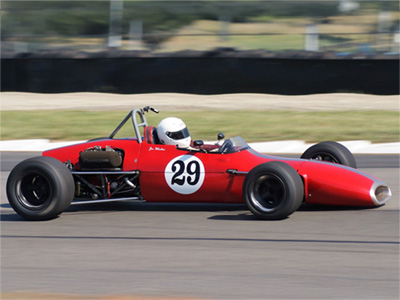 Joe Blacker in his Brabham BT29 at Watkins Glen in 2008. Copyright Peter Viccary (<a href='http://www.gladiatorroadracing.ca/' target='_blank'>gladiatorroadracing.ca</a>) 2021. Used with permission.