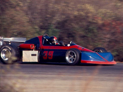 John Mortensen in his March 76B at the SCCA Runoffs in 1976. Copyright R. Allen Olmstead 2011. Used with permission.