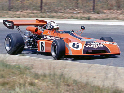 John Love in the Team Gunston Chevron B25 at Kyalami in 1973. Copyright David Pearson (<a href='http://www.motoprint.co.za/' target='_blank'>motoprint.co.za</a>) 2024. Used with permission.