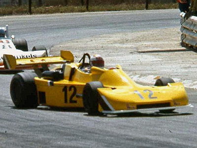 Len Booysen in the Kauhsen-entered Jabouille-built Elf 2J at Killarney in 1977. Copyright David Pearson (<a href='http://www.motoprint.co.za/' target='_blank'>motoprint.co.za</a>) 2024. Used with permission.