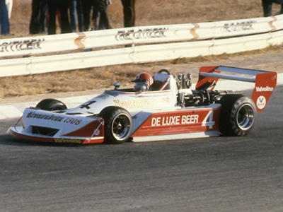 Bobby Scott in Andrew Thompson's Kronenbräu March at Kyalami in 1979. Copyright David Pearson (<a href='http://www.motoprint.co.za/' target='_blank'>motoprint.co.za</a>) 2024. Used with permission.