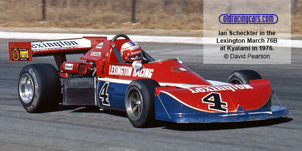 Ian Scheckter in the March 76B at Kyalami in 1976.  Copyright David Pearson 2024.  Used with permission.