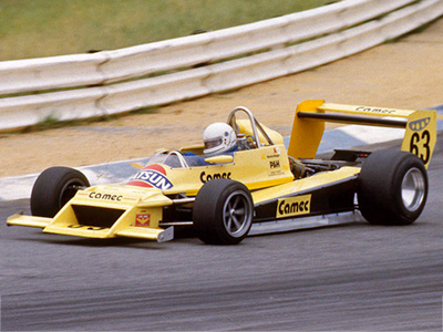 Roy Moss in his Camec March 79A at Kyalami in 1983. Copyright David Pearson (<a href='http://www.motoprint.co.za/' target='_blank'>motoprint.co.za</a>) 2024. Used with permission.