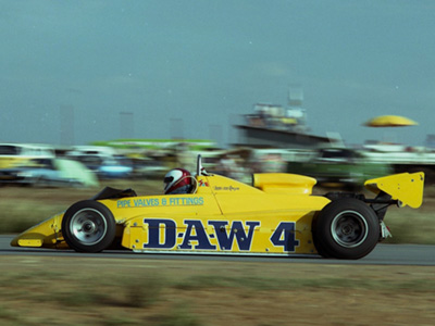 Trevor van Rooyen in the DAW Maurer MM83 at Welkom in 1984. Copyright David Pearson (<a href='http://www.motoprint.co.za/' target='_blank'>motoprint.co.za</a>) 2024. Used with permission.