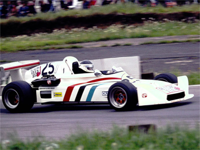 Phil Sharp in his Modus M3 at the Croft Indylantic race in May 1976. Copyright Will Picken 2020. Used with permission.