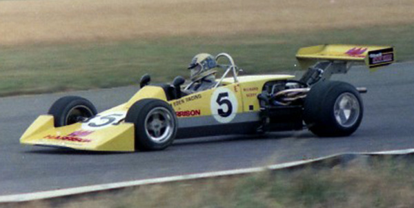 Terry Perkins in the Sana RD9 at Thruxton in August 1976. Copyright Andrew Scriven 2010. Used with permission.