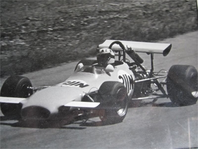 Skip Jones in his Brabham BT29 in an ICSCC race in 1973. Copyright Skip Jones 2012. Used with permission.