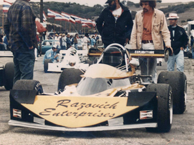 Robert Kolowich in his March 75B at Laguna Seca in 1976. Copyright Robert Kolowich 2024. Used with permission.