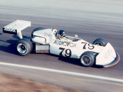 Bobby Brown in his Audiovox March 76B at the SCCA Runoff in 1976. Copyright Peter Watson 2023. Used with permission.